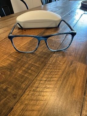 Warby Parker Fletcher 368 Eyeglasses Navy Blue Rectangular Frames 55-15-145